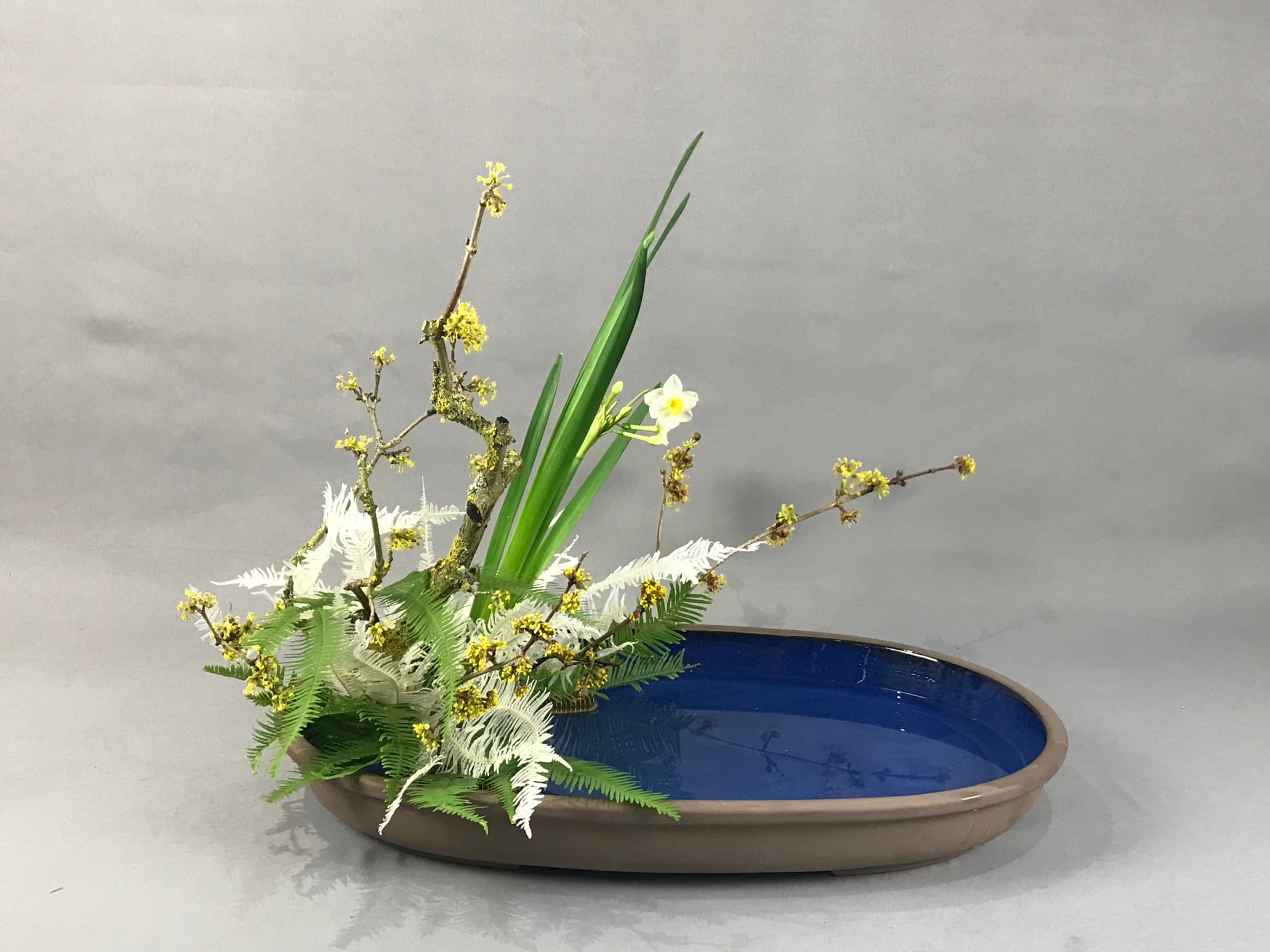Arrangement Shakei Moribana Shizen Honi printemps style Ohara